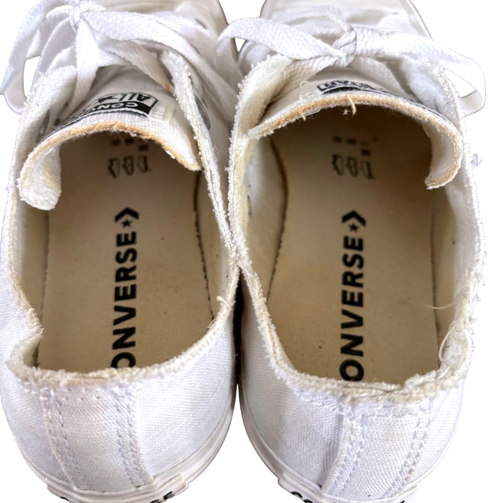 Converse All Star‎ Low Top Textured Sneakers Women's Sz 7 White Casual - Picture 5 of 8